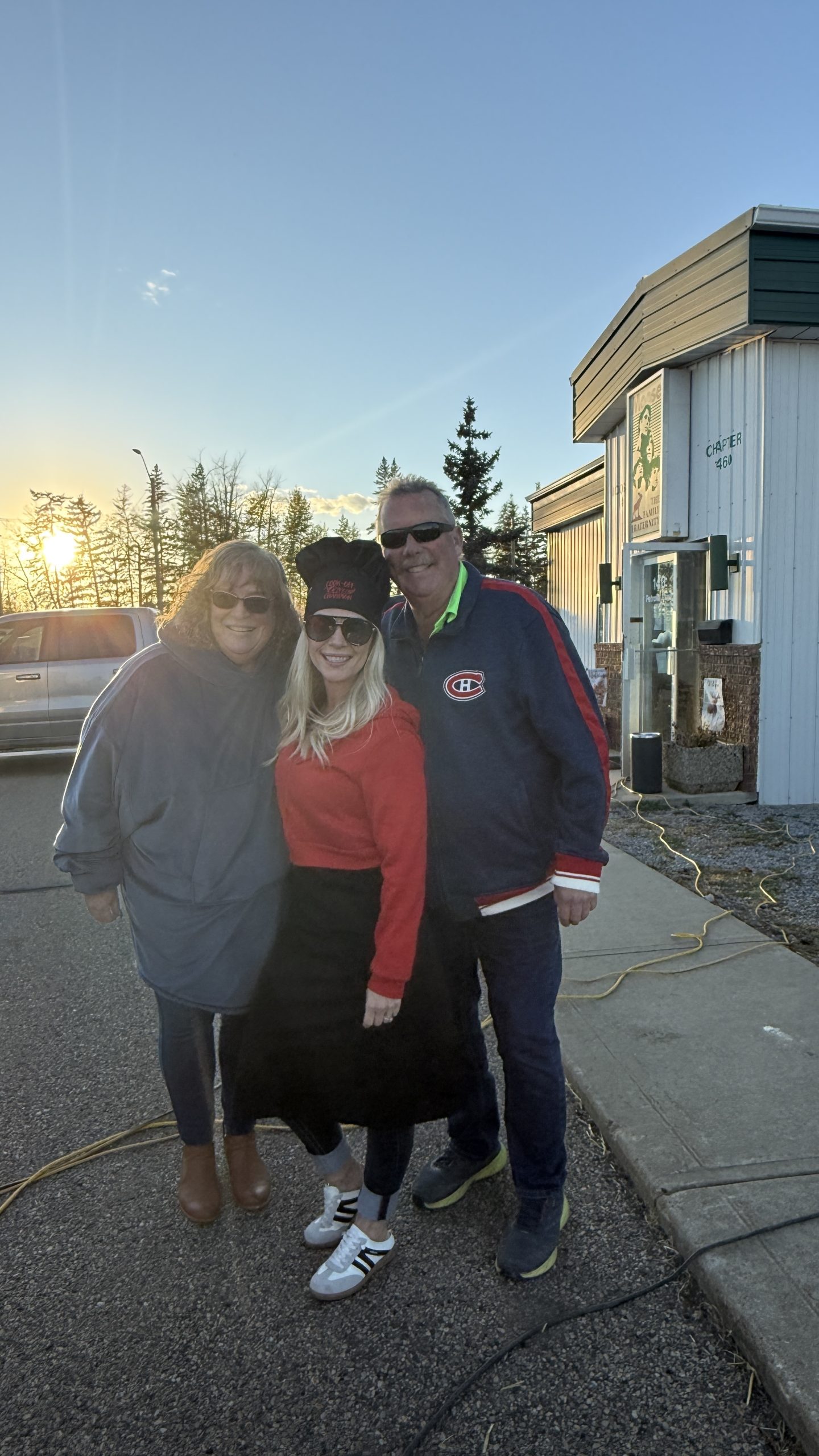 Carrie Meir with clients and friends at a Central Alberta community event